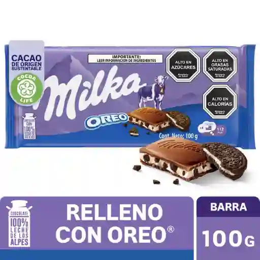 Milka Chocolate Relleno Con Oreo