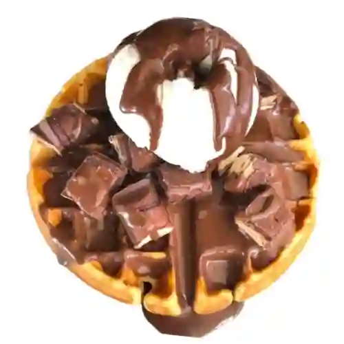 Waffle Ingles Relleno Doble con Helado