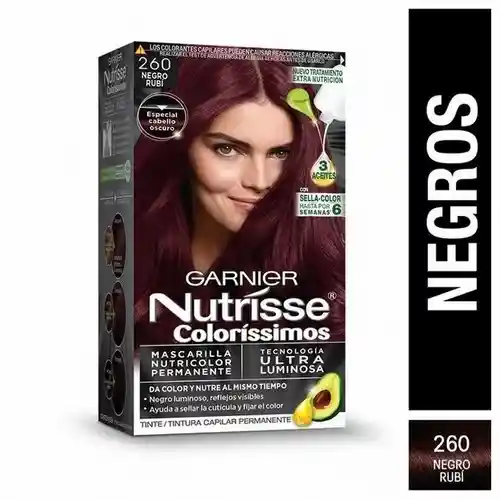 Nutrisse Tinturas Permanentes 260 Negro Rubi