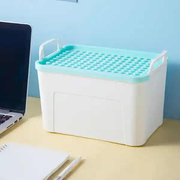 Organizador de Plástico Apilable S Negro y Blanco Miniso