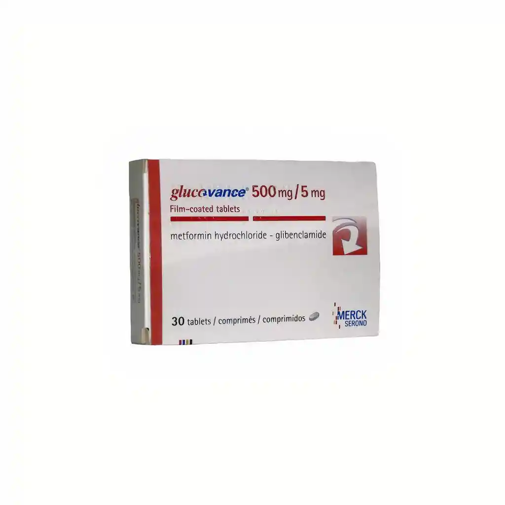 Glucovance 500 mg/5 mg x 30 Comprimidos Recubiertos