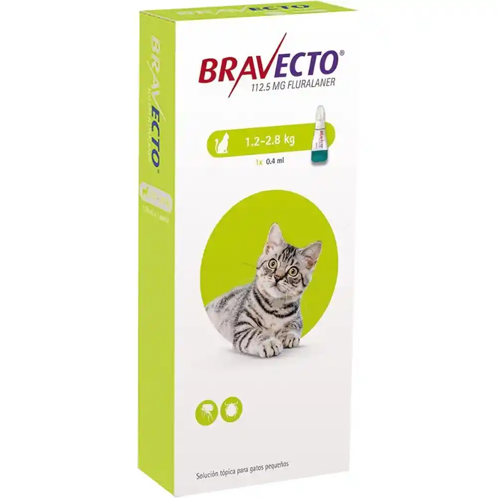 Bravecto Pipeta Gato 1.2 - 2.8kg