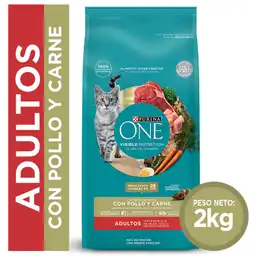 One Purina Alimento Seco para Gato Adulto Pollo y Carne