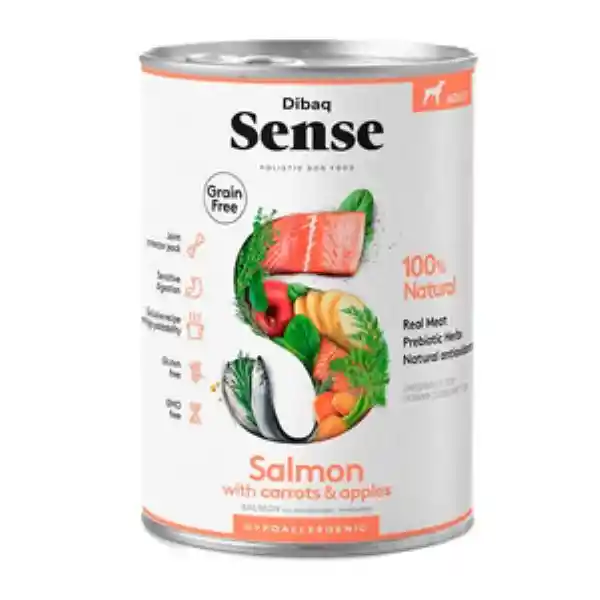 Dibaq Sense Alimento Húmedo Natural Perro Receta Salmón