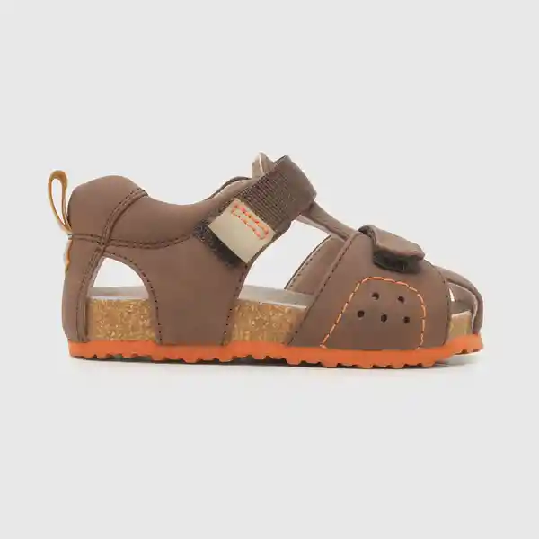 Sandalias Doble Ajuste de Niño Café Talla 24 Colloky