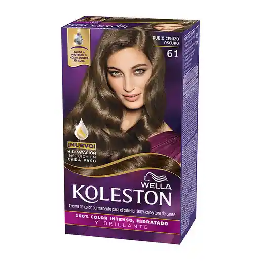 Koleston Coloración Crema Para Cabello 61 Rubio Ceniza Oscuro