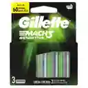 Gillette Repuesto para Máquina de Afeitar Mach3 Sensitive