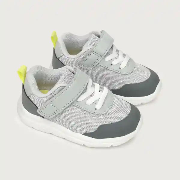 Zapatillas Urbana Elástico de Niño Gris Talla 20 Opaline