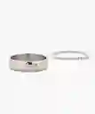 Set Anillos Acero Inoxidable Plateado 6 Lounge