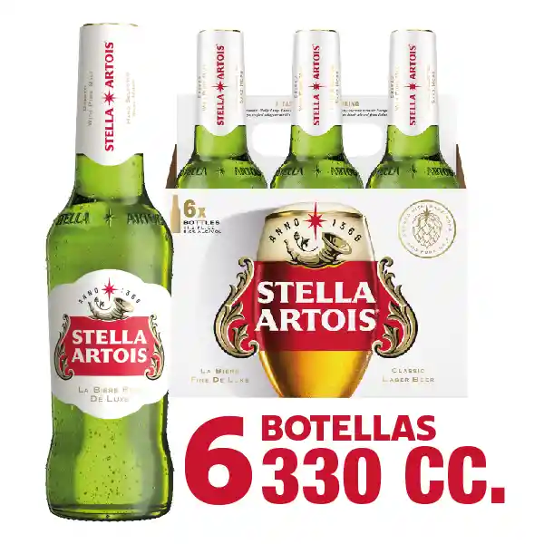 Stella Artois Cerveza Belgium Rubia