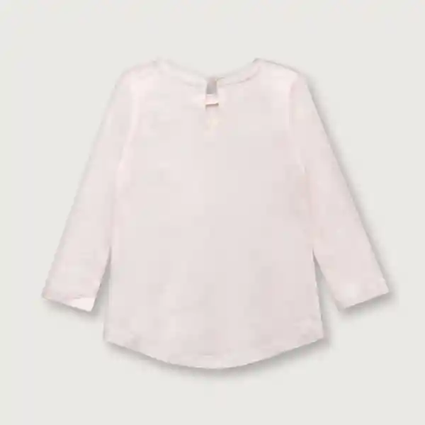 Polera Esencial Manga Larga de Niña Rosado Talla 3A Opaline