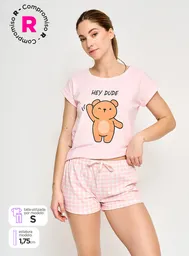 Index Pijama Navi Sh Punto Fb Rosado XL V25