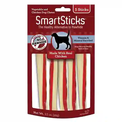 Snack Perros Smartsticks Pollo 5 Unidades