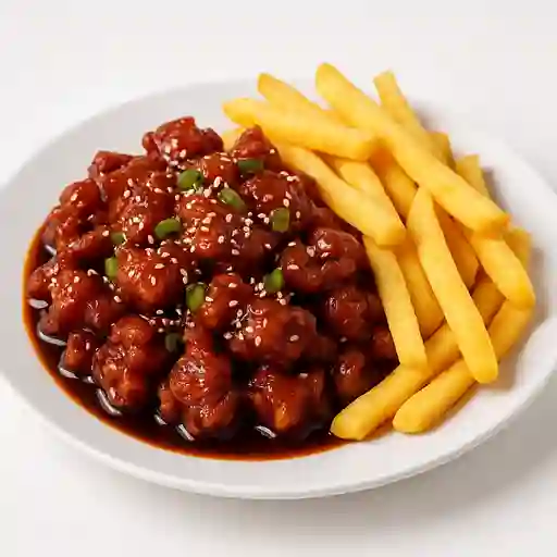 Pollo Mongoliano /Papas Fritas