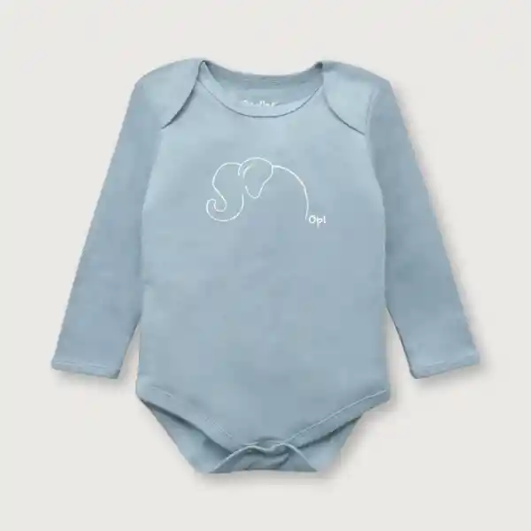 Body de Bebé Niño Celeste Talla 6M Opaline