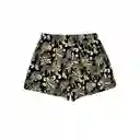 Short Corto Hombre Estampado Negro Talla M Samia