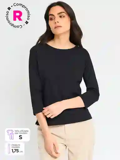 Regatta Camisa Manga 3/4 Torta Sol-B Ess Negro Talla L S25