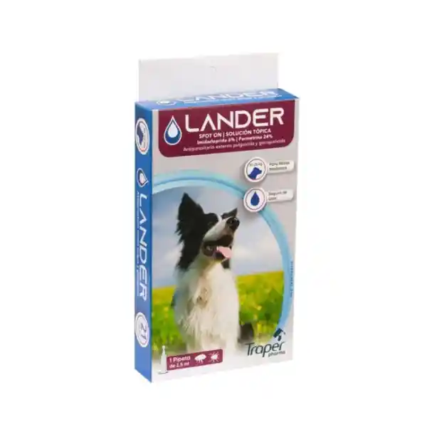 Traper Antiparasitario Externo Pipeta Lander Perros 10-25 Kg