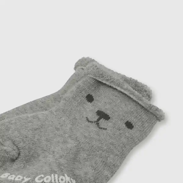 Pack Calcetines de Bebé Niño Gris Cara Talla 14/16 Colloky