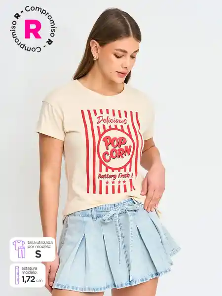 Index Polera Manga Corta Party H e Ess Burde S S25