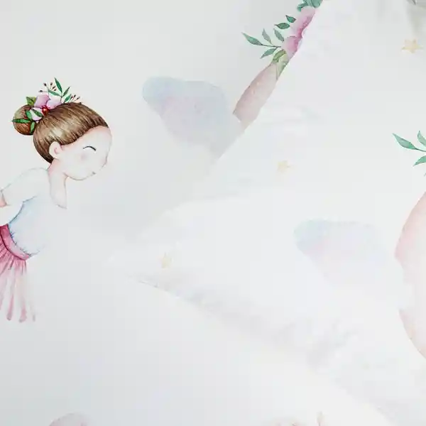 Funda Plumón Algodón Kids Reversible Ballet 1 Plaza Rosen