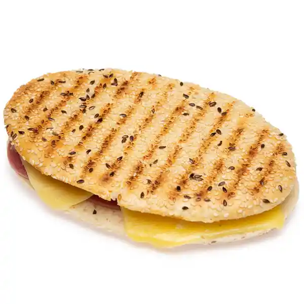 Sándwich Panini Jamón Queso y Salsa Picante