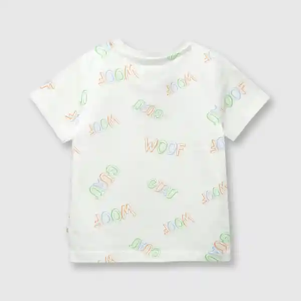 Polera Estampada Off de Bebé Niño White Talla 36M Colloky