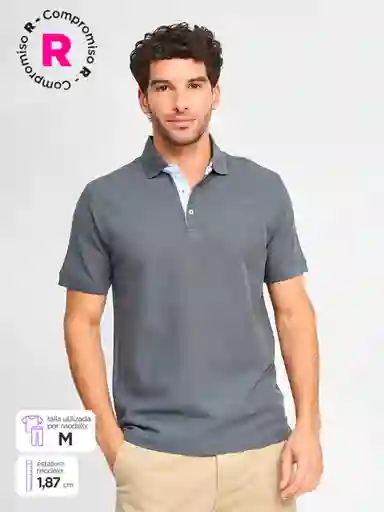 Cacharel Polera Manga Corta Cueox Gris Oscuro Talla M SS25