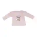 Polera Manga Larga Bebe Niña Beige Pillin 3 M