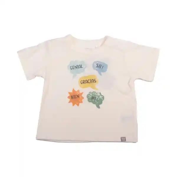 Polera Bebe Niño Blanco Pillin 12 M