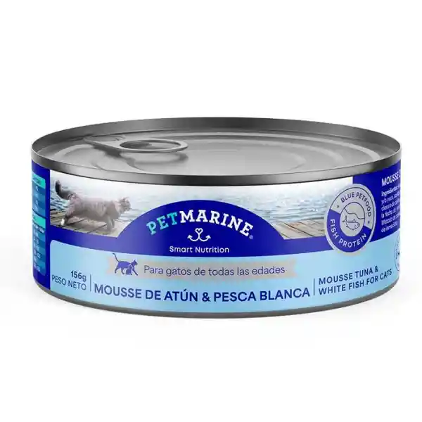 Petmarine Alimento Húmedo Gatos Mousse Atun y Pescado Blanco