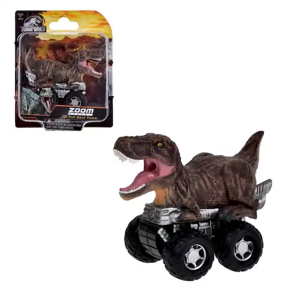 Jurassic World Dinosaurio C/vehículo "t-rex" Pull Back Power