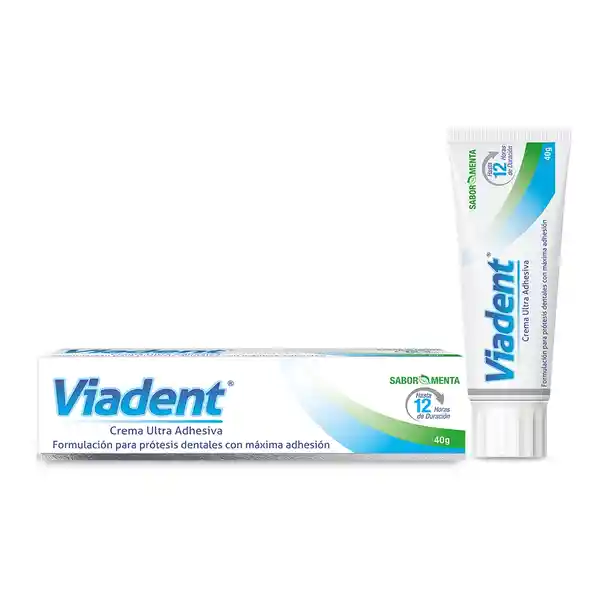 Viadent Crema Para Prótesis Ultra Adhesiva Menta