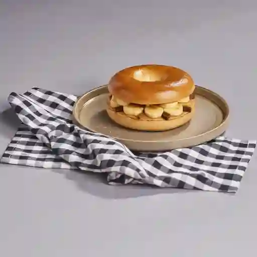 Bagle de mantequilla maní/mermelada