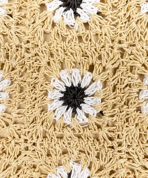 Lounge Cartera Paradiso Flores Crochet Beige