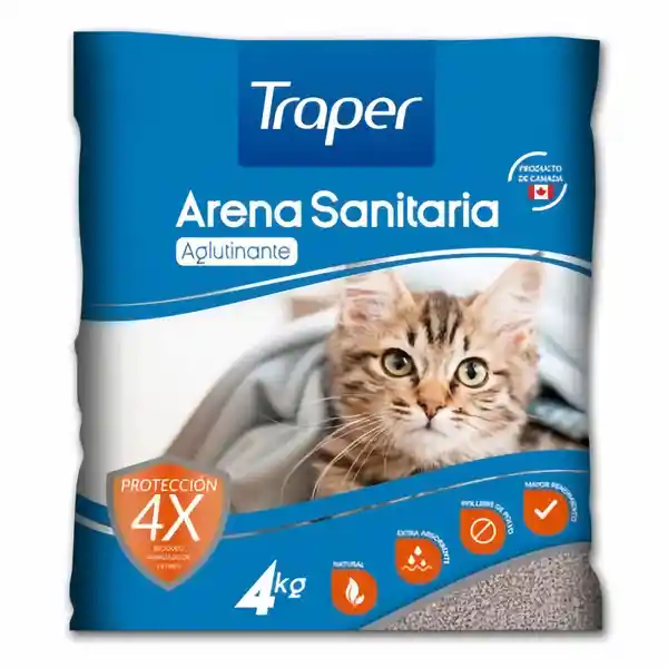 Traper Arena Sanitaria Para Gato Aglutinante