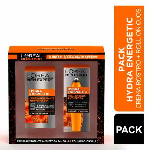 Men Expert Pack Hydra Energetic Básico Crema y Roll on Ojos