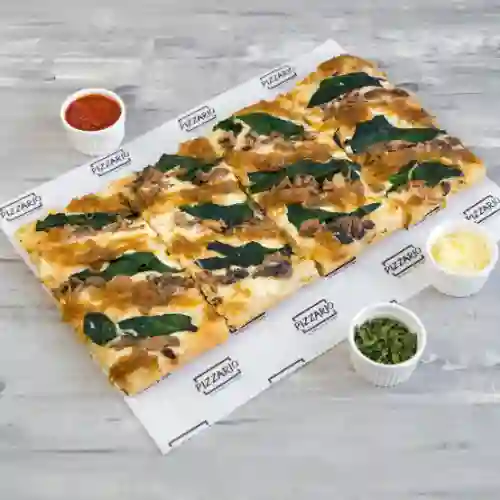 Pizza Mediana Funghi Espinaca