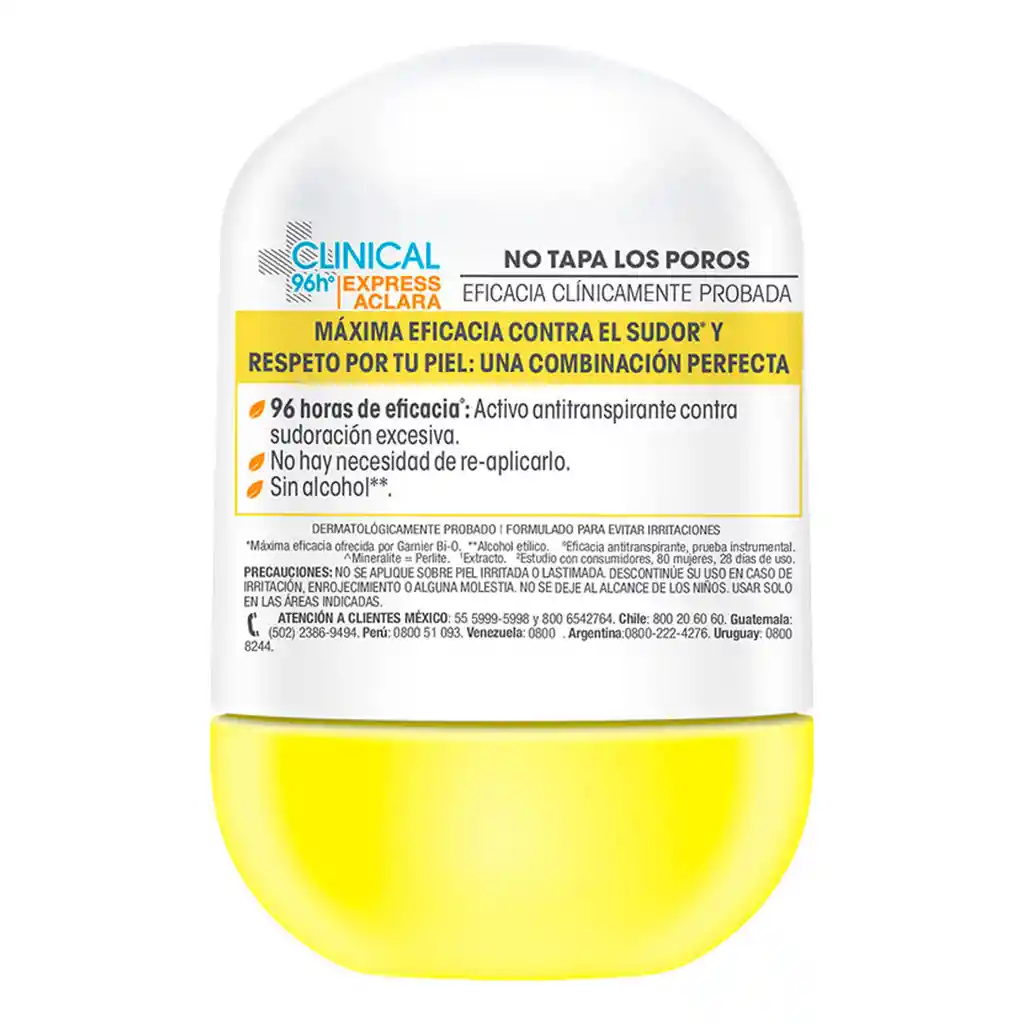 Bí-O -O Desodorante Clinical  96 Horas Express Aclara Limón + Vitamina C 