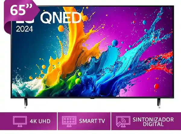 Lg Televisor Smart tv Qned Uhd 4K 65 65QNED80TSA.AWH