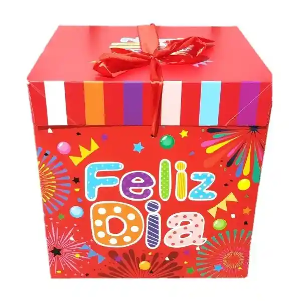 Caja Regalo Feliz Día Chispas 22 x 22 cm