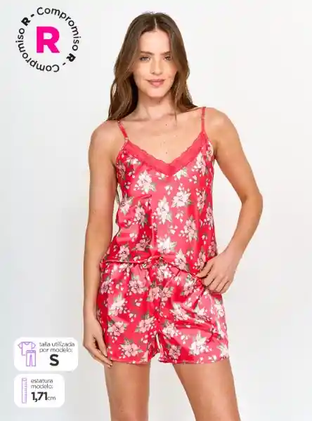 Marquis Pijama Pack Navi Satin Print fb Fresa M V25