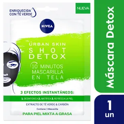 Nivea Mascarilla en Tela Urban Skin Shot Detox