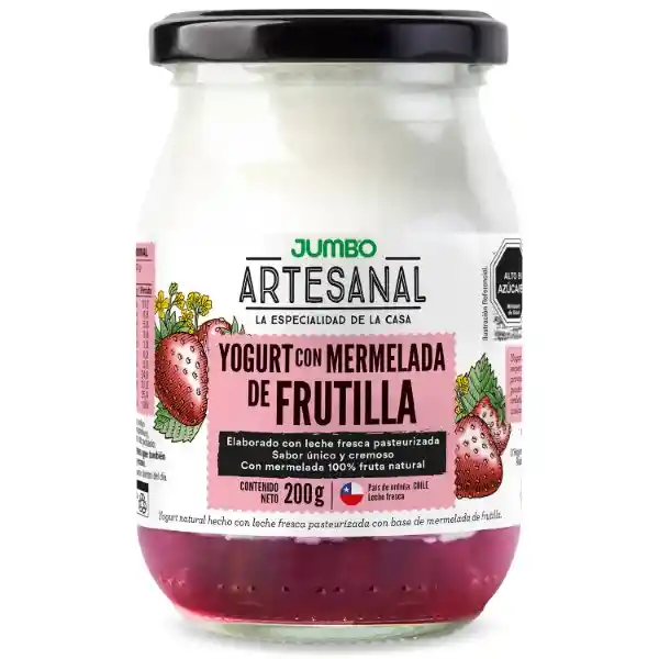 Yogurt Mermelada de Frutilla Jumbo Artesanal