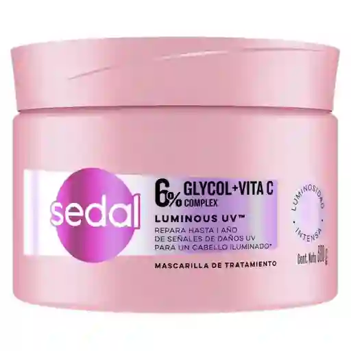 2 x Mascarilla Tratamiento Luminoso uv Sedal 300 g