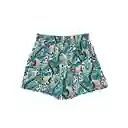 Short Deportivo Mujer Estampado Amarillo Talla S Samia