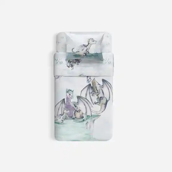 Funda Plumón Reversible Dragones 1.5 Plazas Rosen