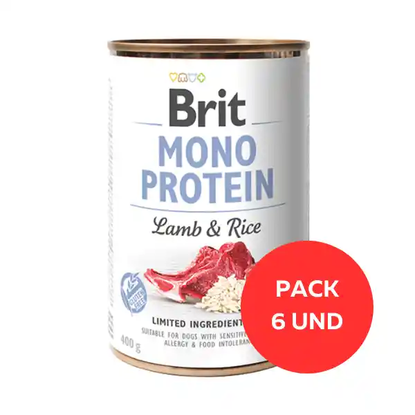 Brit Alimento Para Perro Mono Protein Lamb &Amp Rice