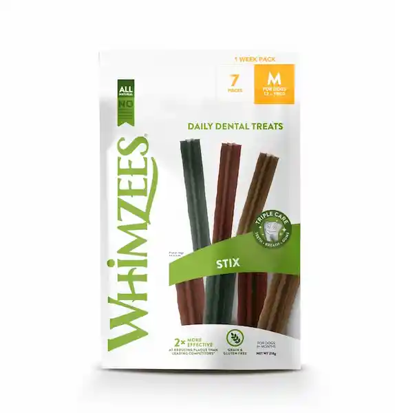 Whimzees Snack Para Perro Dental Week Pack Stix M