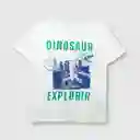 Polera Dinosaurios de Niño Off White Talla 6A Colloky